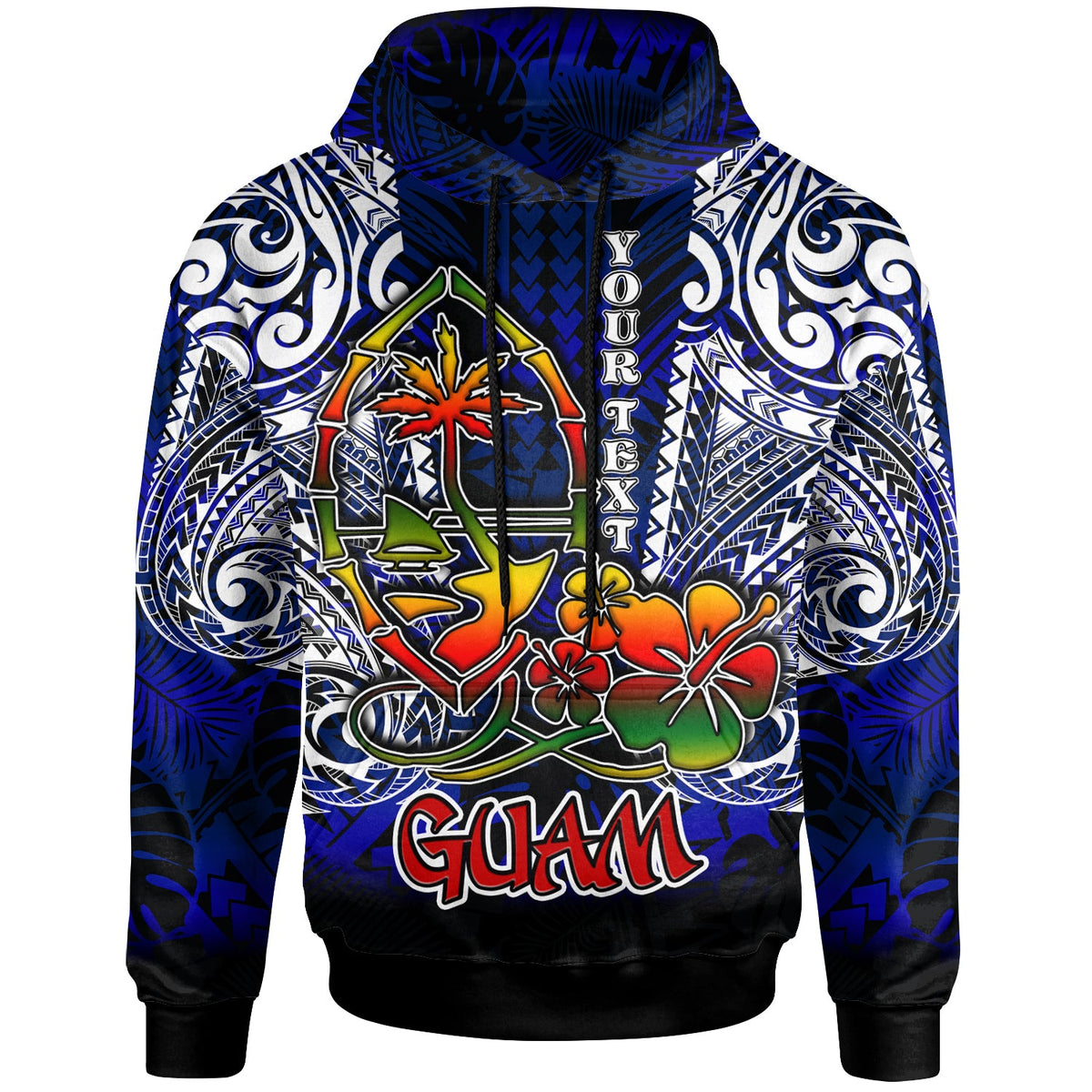 Guam Hoodie Custom Guam independence Day With Polynesian Tattoo Patterns LT10 - Wonder Print Shop