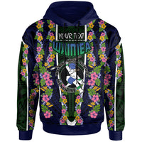 Hawaii Waimea High School Custom Hoodie Waimea High School Polynesian With Floral Pattern LT10 - Wonder Print Shop