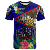 American Samoa T Shirt Custom American Samoa Eagle Flag Style With Polynesian Patterns T Shirt LT10 - Wonder Print Shop
