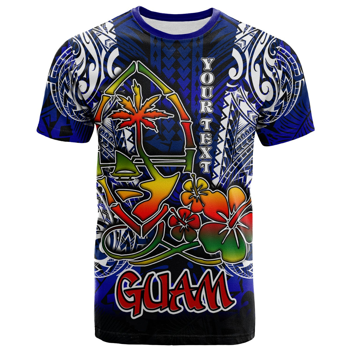 Guam T Shirt Custom Guam independence Day With Polynesian Tattoo Patterns LT10 - Wonder Print Shop