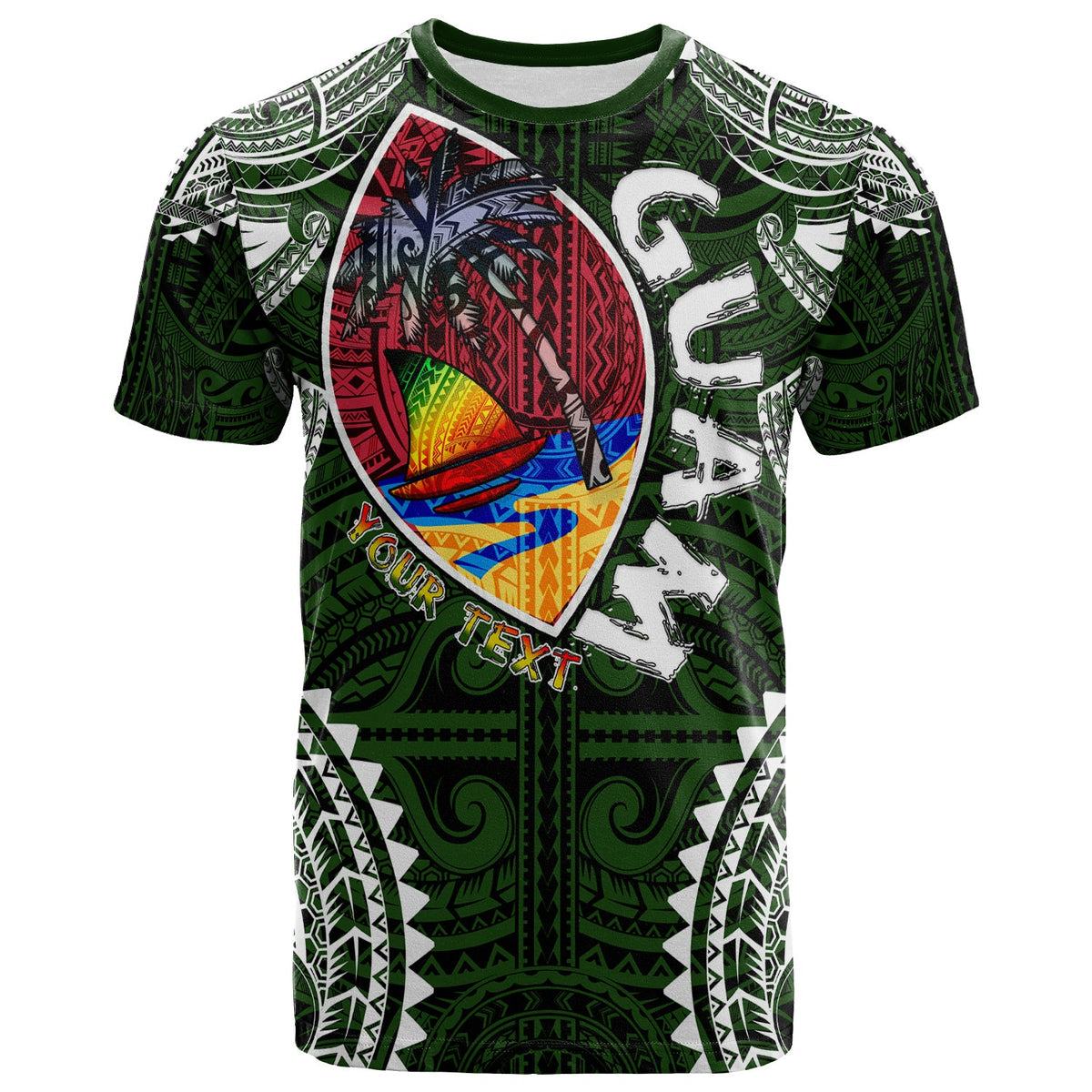 Guam T Shirt Custom Guam independence Day Wish You A Very Happy independence Day With Polynesian Patterns LT10 - Wonder Print Shop