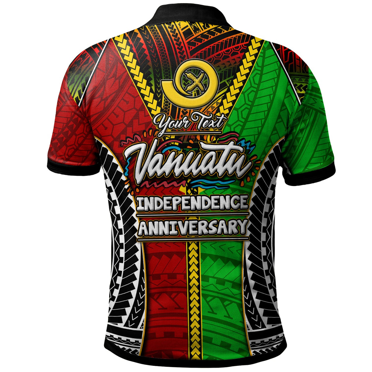 Vanuatu Polo Shirt Custom Vanuatu Independence Anniversary With Polynesian Patterns Polo Shirt LT10 - Wonder Print Shop