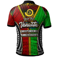 Vanuatu Polo Shirt Custom Vanuatu Independence Anniversary With Polynesian Patterns Polo Shirt LT10 - Wonder Print Shop