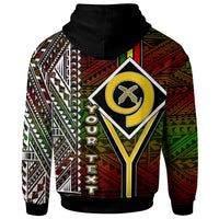 Vanuatu Hoodie Custom Vanuatu Independence Anniversary Flag Style Polynesian Patterns Hoodie LT10 - Wonder Print Shop