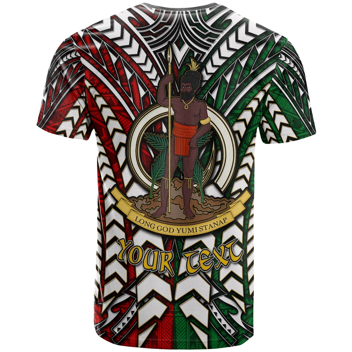Vanuatu T Shirt Custom Vanuatu Independence Anniversary With Arm Polynesian Patterns T Shirt LT10 - Wonder Print Shop