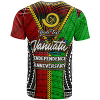 Vanuatu T Shirt Custom Vanuatu Independence Anniversary With Polynesian Patterns T Shirt LT10 - Wonder Print Shop