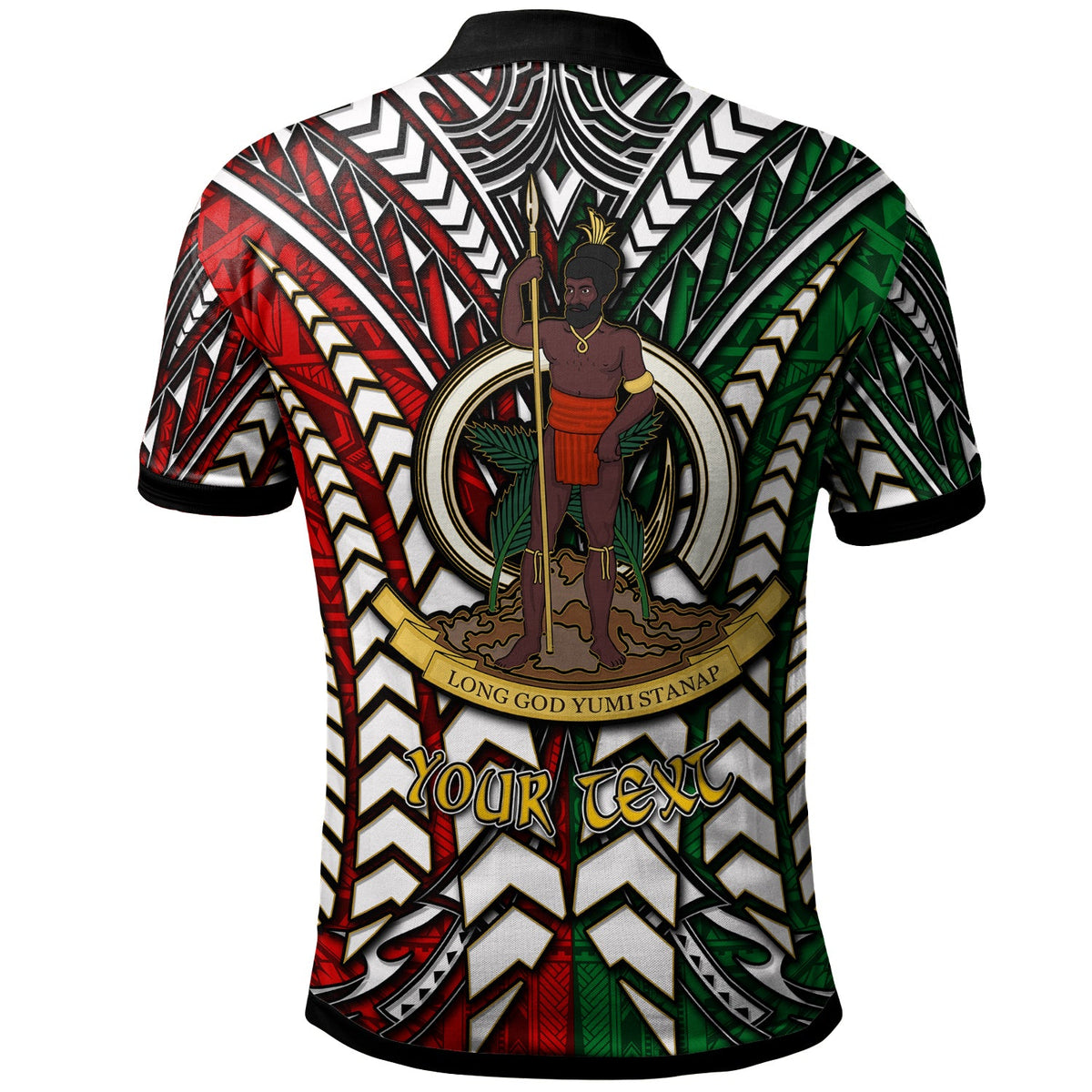 Vanuatu Polo Shirt Custom Vanuatu Independence Anniversary With Arm Polynesian Patterns Polo Shirt LT10 - Wonder Print Shop