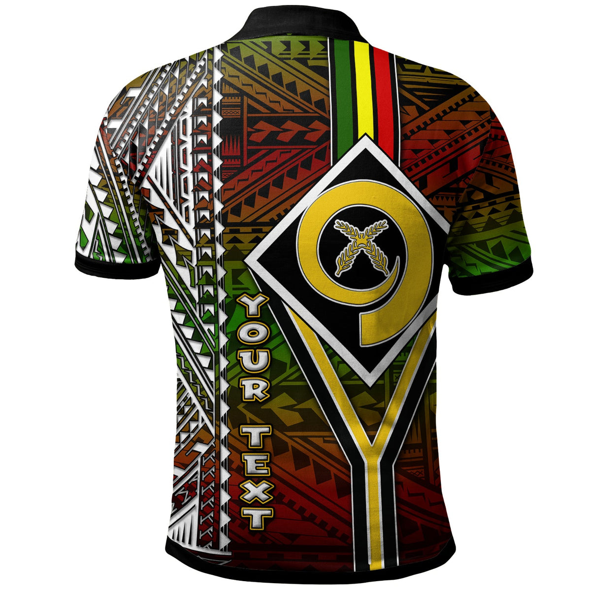 Vanuatu Polo Shirt Custom Vanuatu Independence Anniversary Flag Style Polynesian Patterns Polo Shirt LT10 - Wonder Print Shop