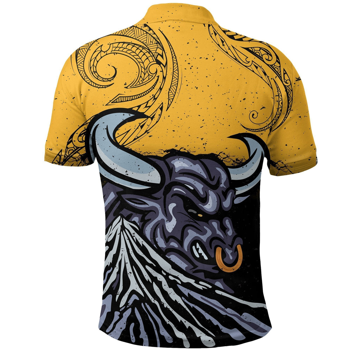 New Zealand Taranaki Polo Shirt, Maori Bull Golf Shirt - Wonder Print Shop