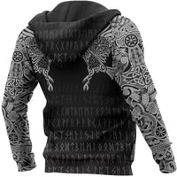 Viking Hoodie The Raven Of Odin Tattoo RLT12 - Wonder Print Shop