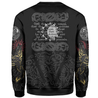 Viking Sweatshirt The Wolves Skoll and Hati RLT12 - Wonder Print Shop