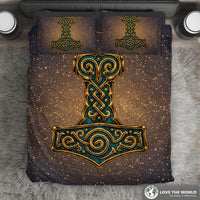 Viking Bedding Set, Mjolnir Of Thor RLT12 - Wonder Print Shop