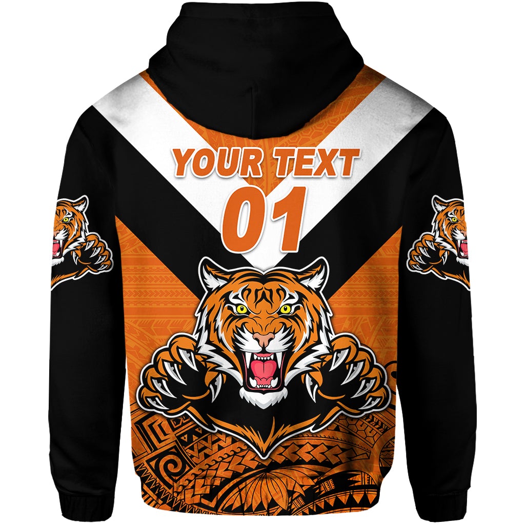 Custom Papua New Guinea Lae Snax Tigers Hoodie Rugby Simple Style Black, Custom Text And Number LT8 - Wonder Print Shop