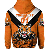 Custom Papua New Guinea Lae Snax Tigers Hoodie Rugby Simple Style Orange, Custom Text And Number LT8 - Wonder Print Shop