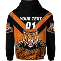 Custom Papua New Guinea Lae Snax Tigers Hoodie Rugby Original Style Orange, Custom Text And Number LT8 - Wonder Print Shop