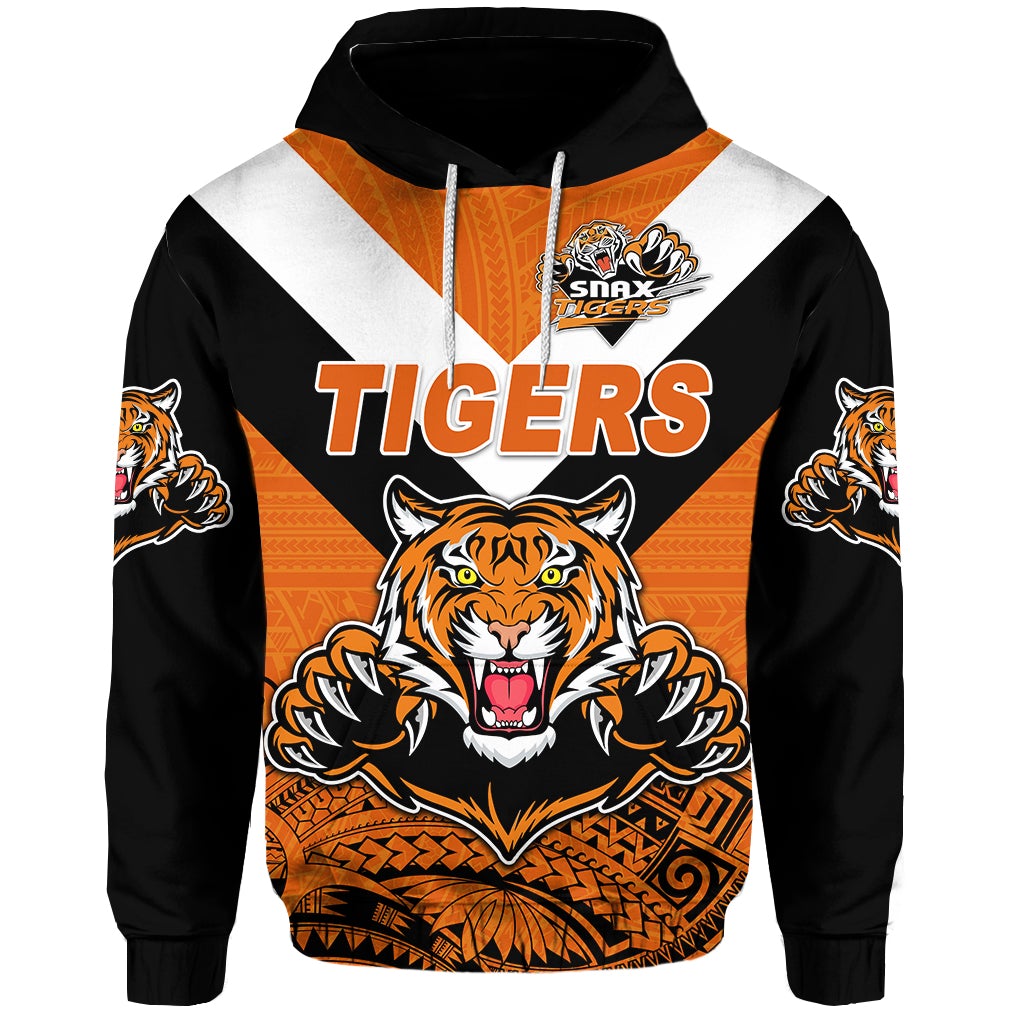 Custom Papua New Guinea Lae Snax Tigers Hoodie Rugby Simple Style Black, Custom Text And Number LT8 - Wonder Print Shop