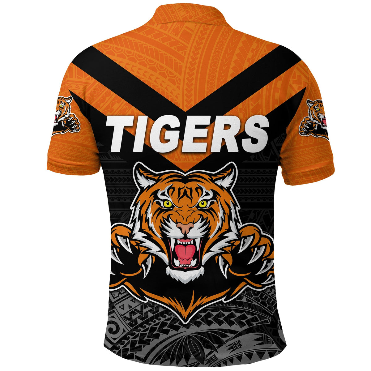 Papua New Guinea Lae Snax Tigers Polo Shirt Rugby Original Style Black LT8 - Wonder Print Shop