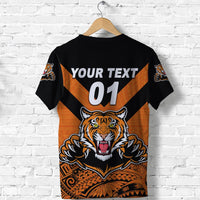 Custom Papua New Guinea Lae Snax Tigers T Shirt Rugby Original Style Orange, Custom Text And Number LT8 - Wonder Print Shop