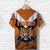 Papua New Guinea Lae Snax Tigers T Shirt Rugby Simple Style Orange LT8 - Wonder Print Shop