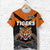 Custom Papua New Guinea Lae Snax Tigers T Shirt Rugby Original Style Black, Custom Text And Number LT8 - Wonder Print Shop
