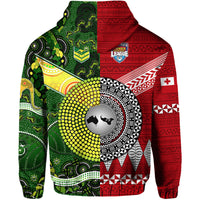 Mate Maa Tonga Ngatu And Australia Kangaroos Aboriginal Hoodie Rugby Together LT8 - Wonder Print Shop
