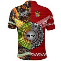 Tonga Ngatu and Australia Aboriginal Polo Shirt Together LT8 - Wonder Print Shop