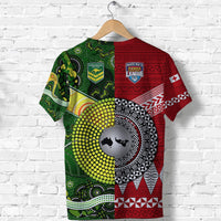 Mate MaA Tonga Ngatu And Australia Kangaroos Aboriginal T Shirt Rugby Together LT8 - Wonder Print Shop