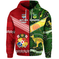 Mate Maa Tonga Ngatu And Australia Kangaroos Aboriginal Hoodie Rugby Together LT8 - Wonder Print Shop