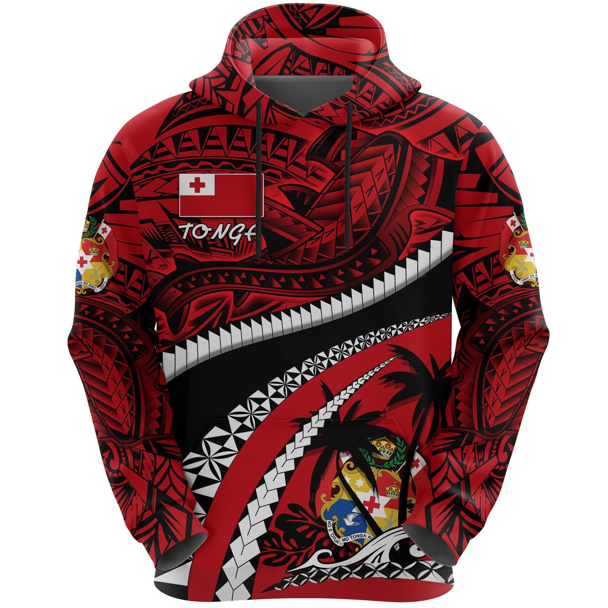 (Moimoi) Hoodie Tonga Polynesian Shark Tattoo LT4 - Wonder Print Shop