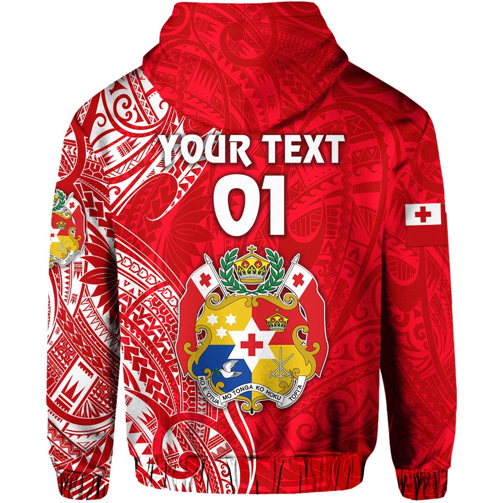 (VAVAU LAHI) Tonga Hoodie Coat Of Arms Simple Vibes Bright Red LT8 - Wonder Print Shop