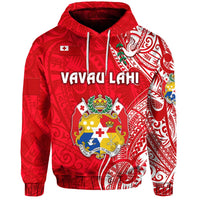 (VAVAU LAHI) Tonga Hoodie Coat Of Arms Simple Vibes Bright Red LT8 - Wonder Print Shop