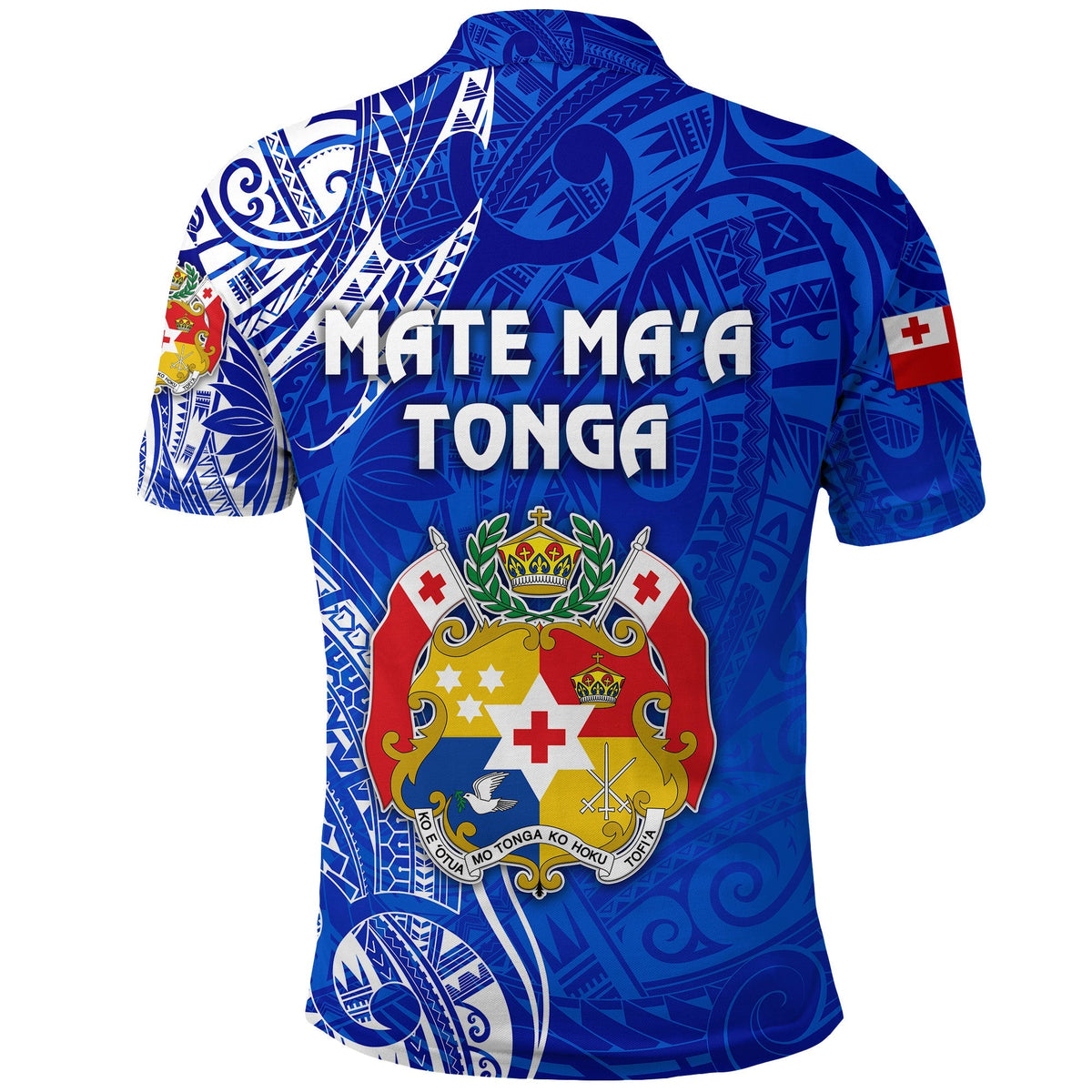 Tonga Polo Shirt Coat Of Arms Simple Vibes Blue LT8 - Wonder Print Shop