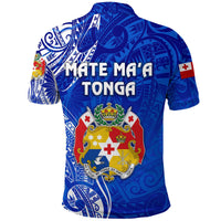 Tonga Polo Shirt Coat Of Arms Simple Vibes Blue LT8 - Wonder Print Shop