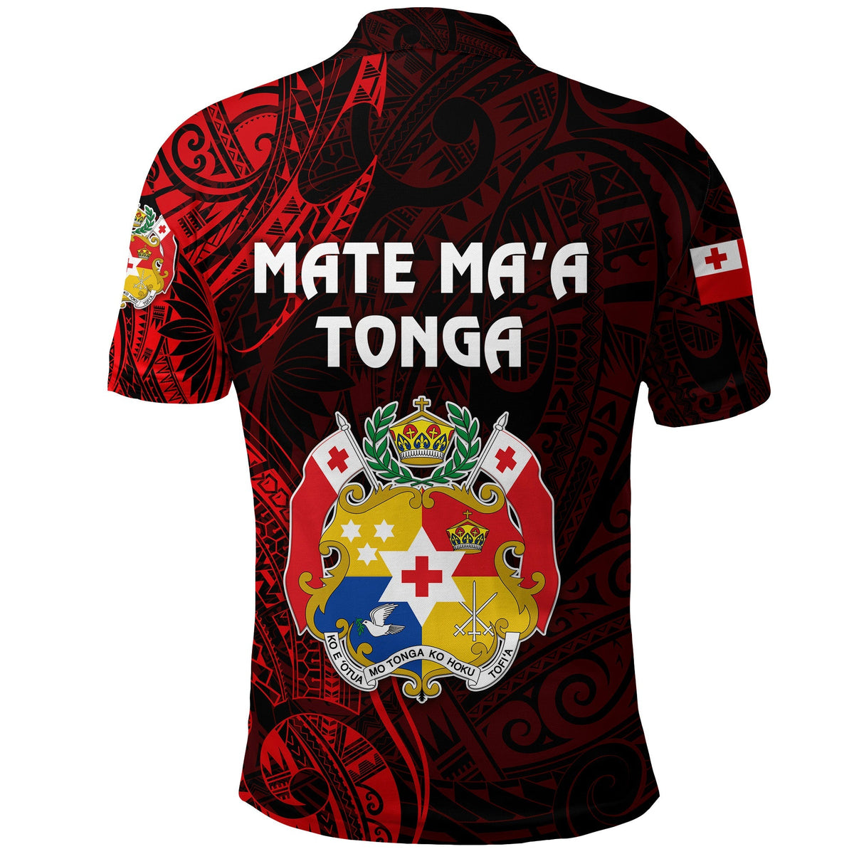Tonga Polo Shirt Coat Of Arms Simple Vibes Red LT8 - Wonder Print Shop