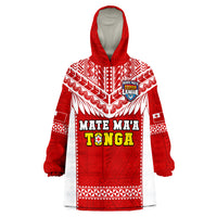 Tonga Rugby Mate Maa Tonga Pacific Ngatu White Wearable Blanket Hoodie - Wonder Print Shop