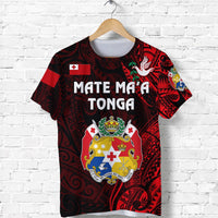 Tonga Coat Of Arms T Shirt Simple Vibes Red LT8 - Wonder Print Shop