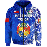Tonga Zip Hoodie Coat Of Arms Simple Vibes Blue LT8 - Wonder Print Shop