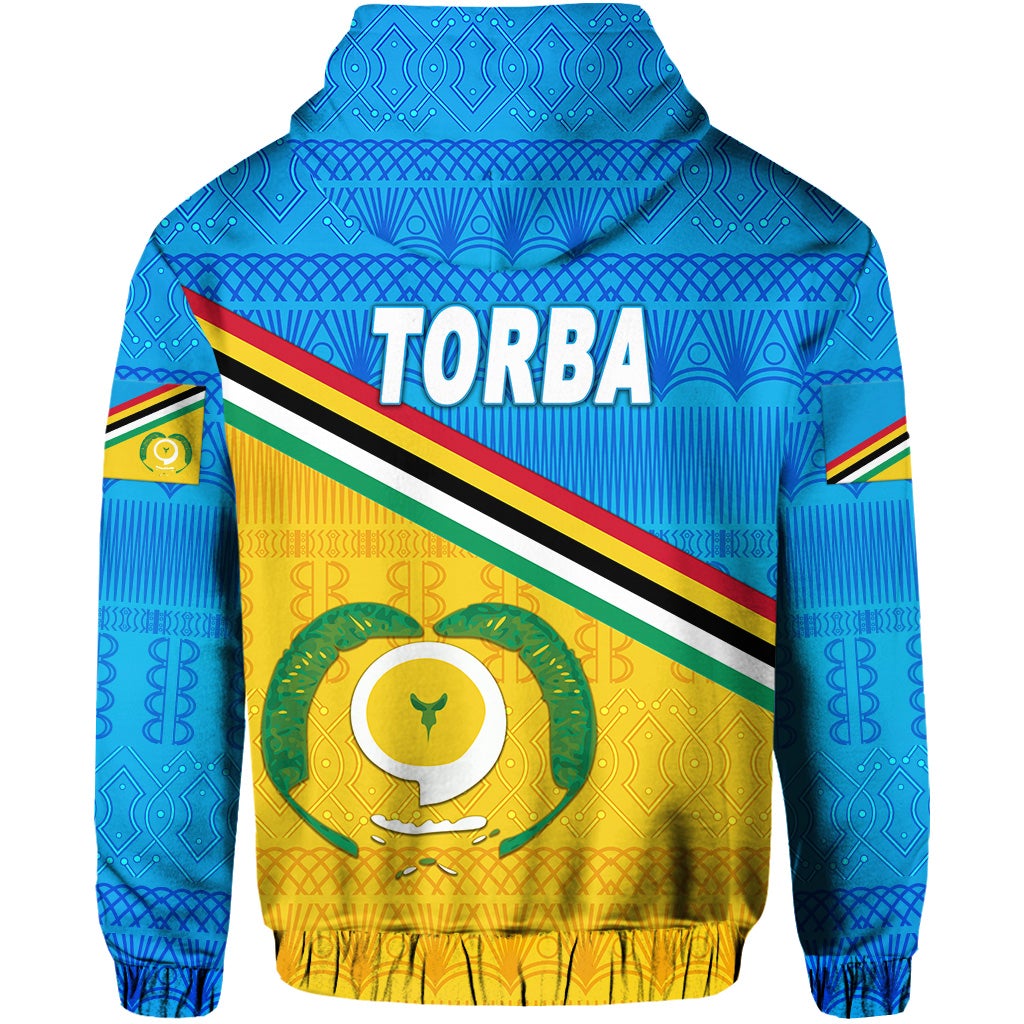 Torba Province Zip Hoodie Vanuatu Pattern Traditional Style LT8 - Wonder Print Shop