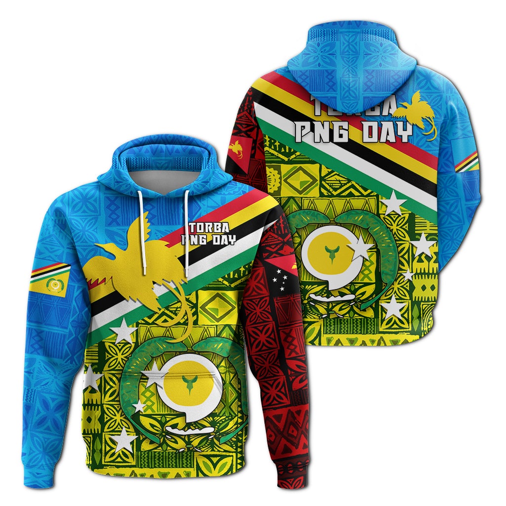 Torba PNG Day Hoodie Vanuatu Papua New Guinea Combine Flag Design LT4 - Wonder Print Shop