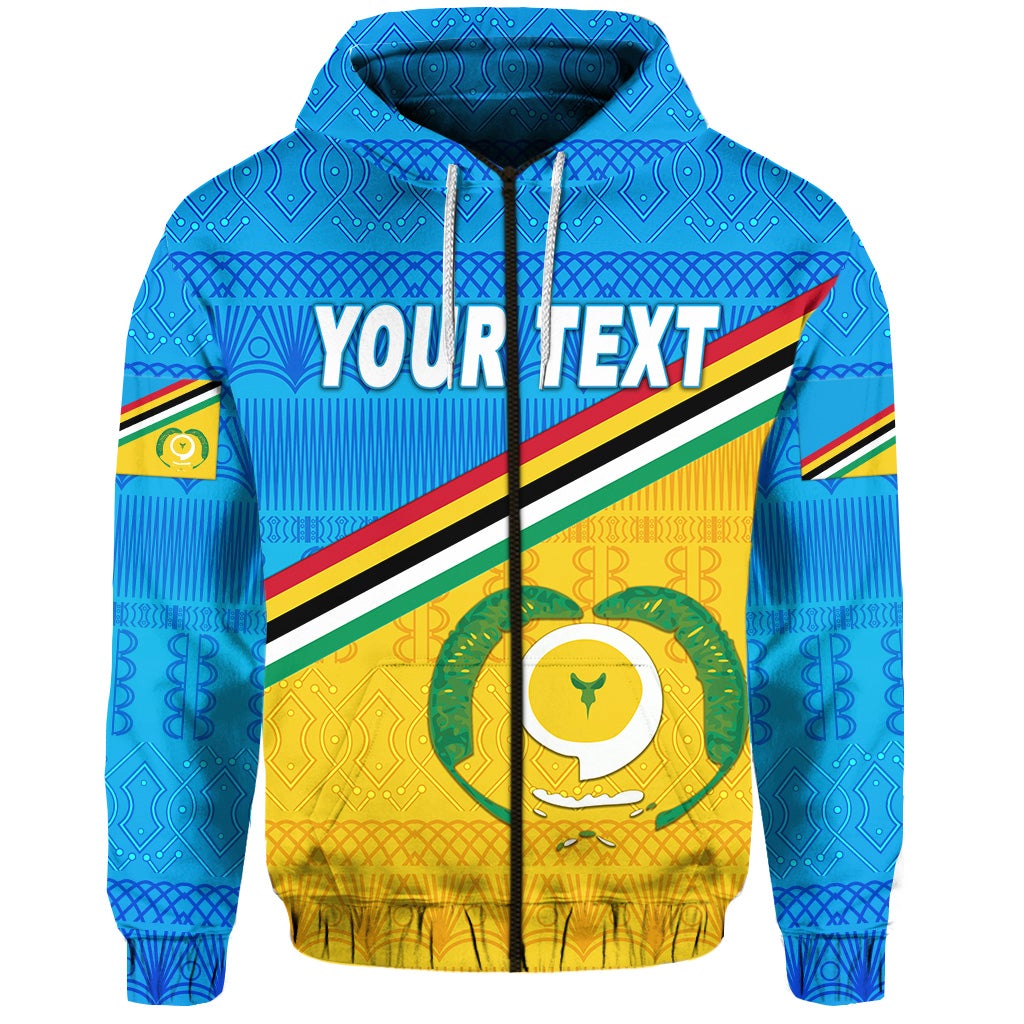 Custom Torba Province Zip Hoodie Vanuatu Pattern Traditional Style LT8 - Wonder Print Shop