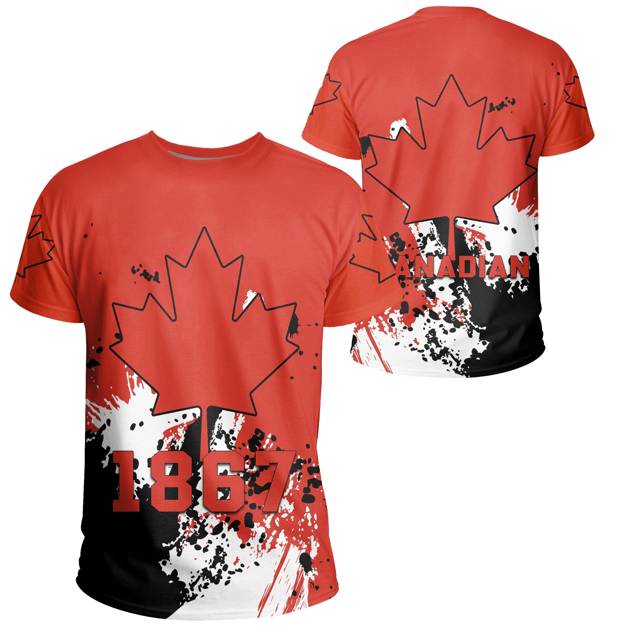 canada-coat-of-arms-t-shirt-spaint-style
