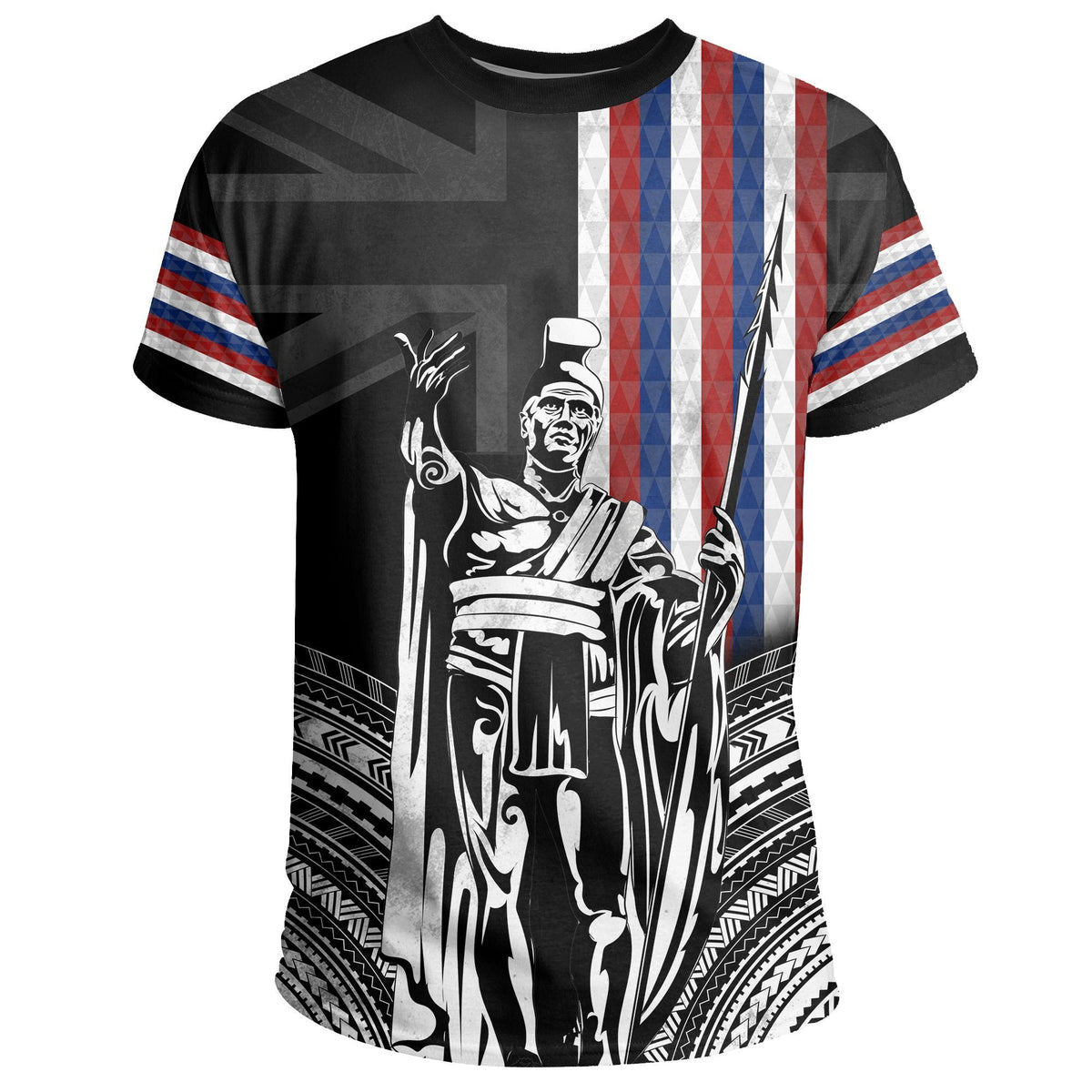 Hawaii Map Flag Kanaka King Kamehameha T Shirt - Wonder Print Shop