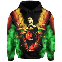 African Hoodie Africa Reggae Rastafarian King Flag Lion Pullover - Wonder Print Shop