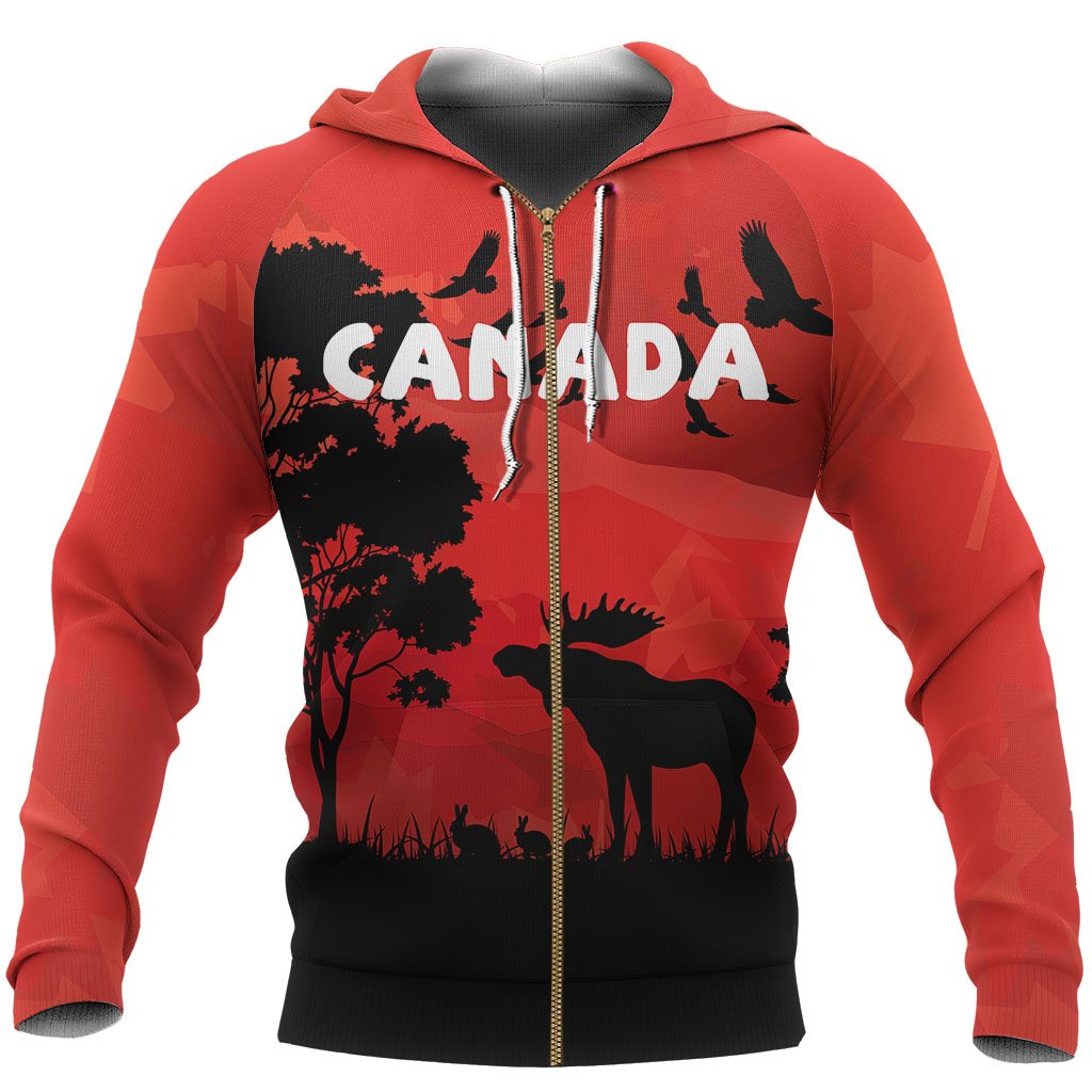 canada-animal-zipper-hoodie