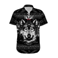 Native American Tribal Pattern With Wolf - Born Wild Hawaiian Shirt TS07 - Wonder Print Shop