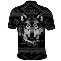 Native American Tribal Pattern With Wolf Born Wild Polo Shirt TS07 - Wonder Print Shop