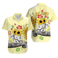 Autism Acceptance Month - Elephant With Sunflower Hawaiian Shirt TS07 - Wonder Print Shop
