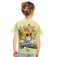 Autism Acceptance Month - Elephant With Sunflower Kid T Shirt TS07 - Wonder Print Shop