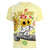Autism Acceptance Month - Elephant With Sunflower Women V Neck T Shirt TS07 - Wonder Print Shop