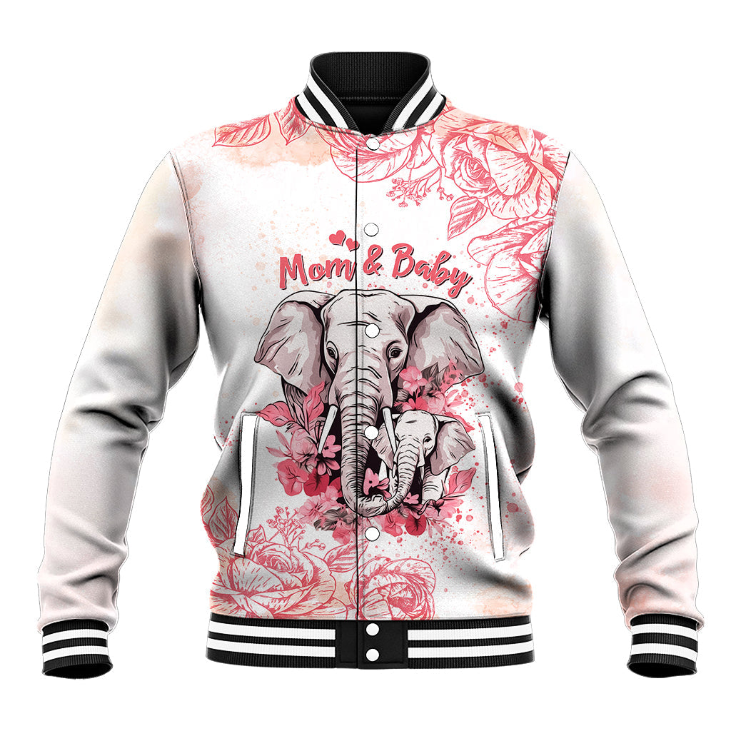 Personalised Mother's Day Elephant Mom & Baby First Mother Day Together Baseball Jacket TS07 - Wonder Print Shop